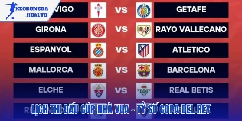 Tổng hợp lịch trình tỷ số và sơ đồ nhánh đấu